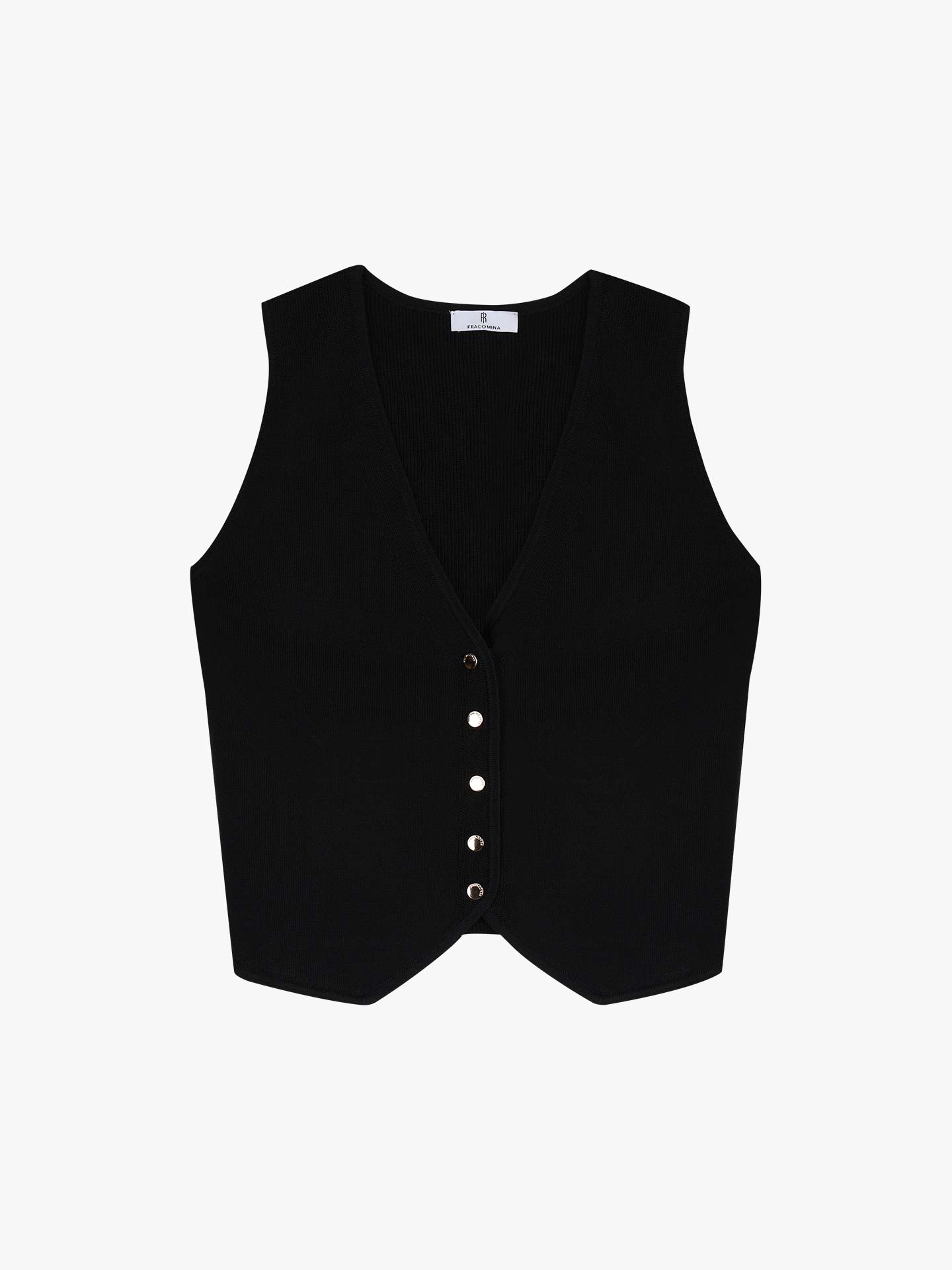 Colete de Malha com Decote em V