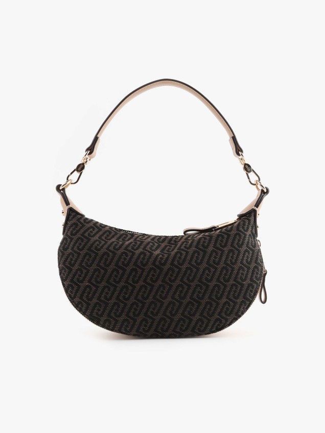 Mala de Ombro com Padrão Monograma