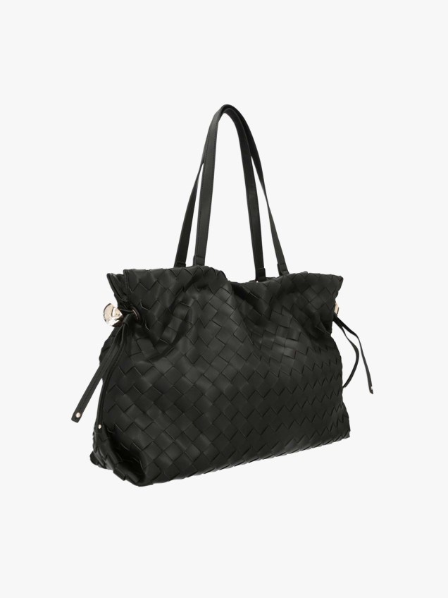 Mala de Ombro Shopper com Efeito Entrançado