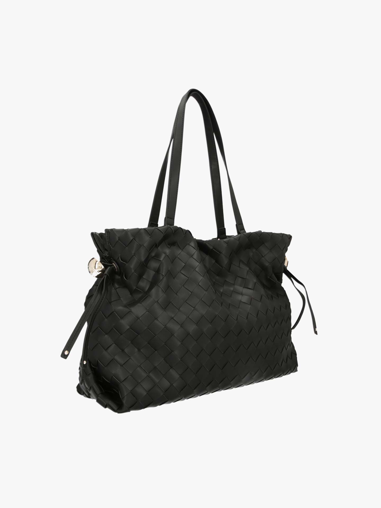 Mala de Ombro Shopper com Efeito Entrançado