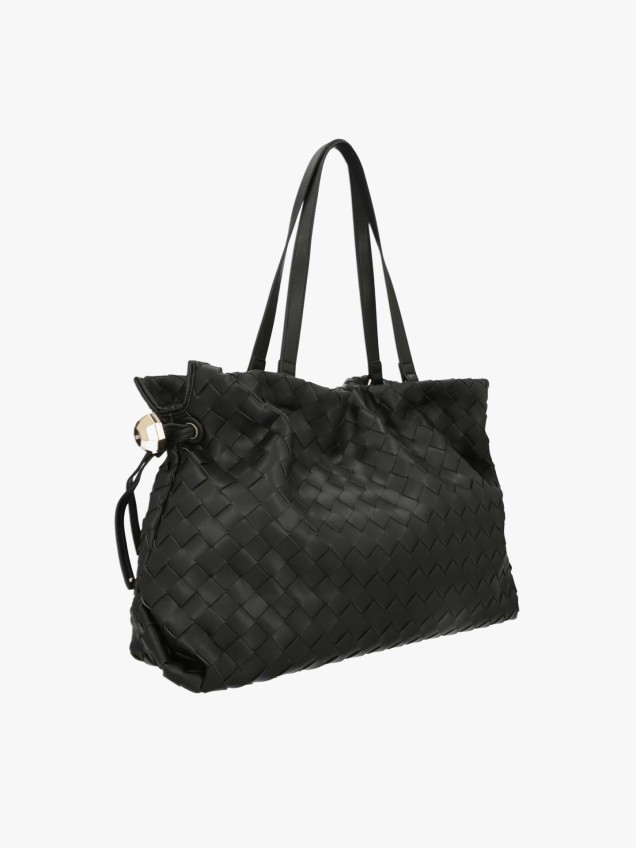 Mala de Ombro Shopper com Efeito Entrançado