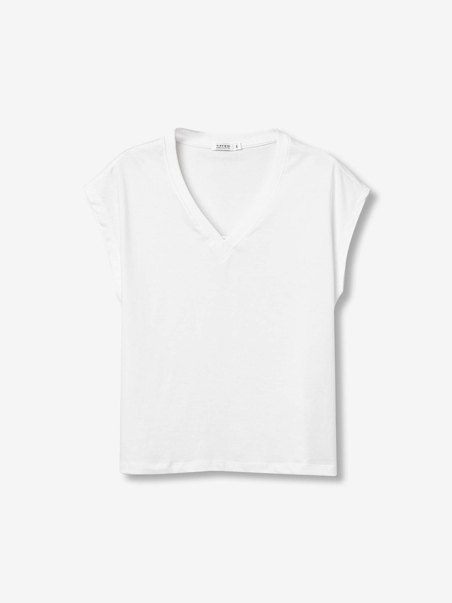 T-shirt com Decote em V