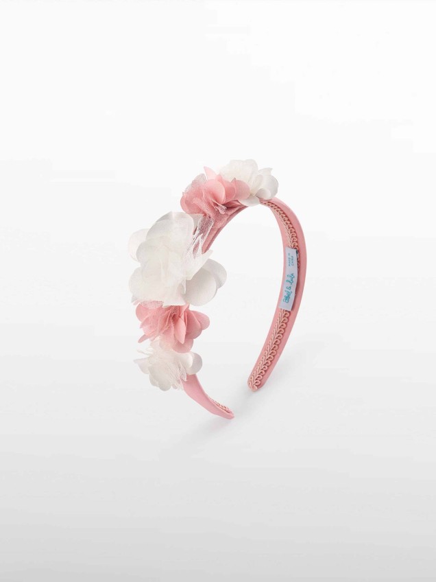 Bandolete com Aplicação de Flores em Organza