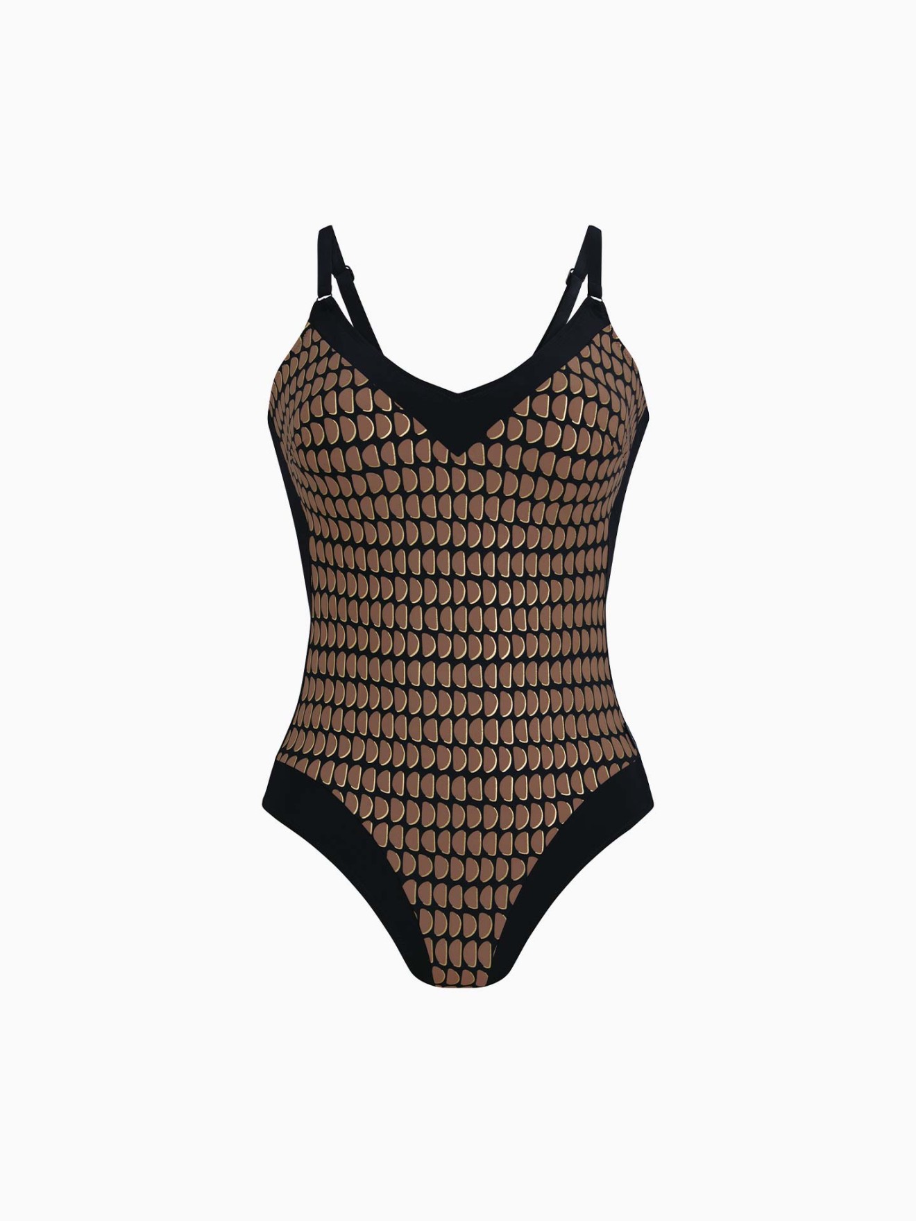 Fato de Banho com Decote em V e Padr�o