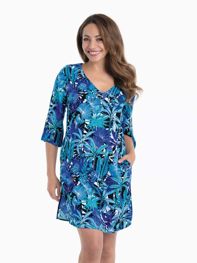 Vestido de Praia com Padr�o