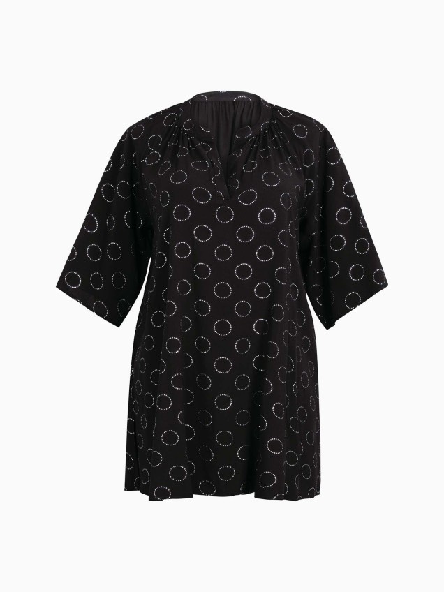 Vestido Curto de Praia com Padrão