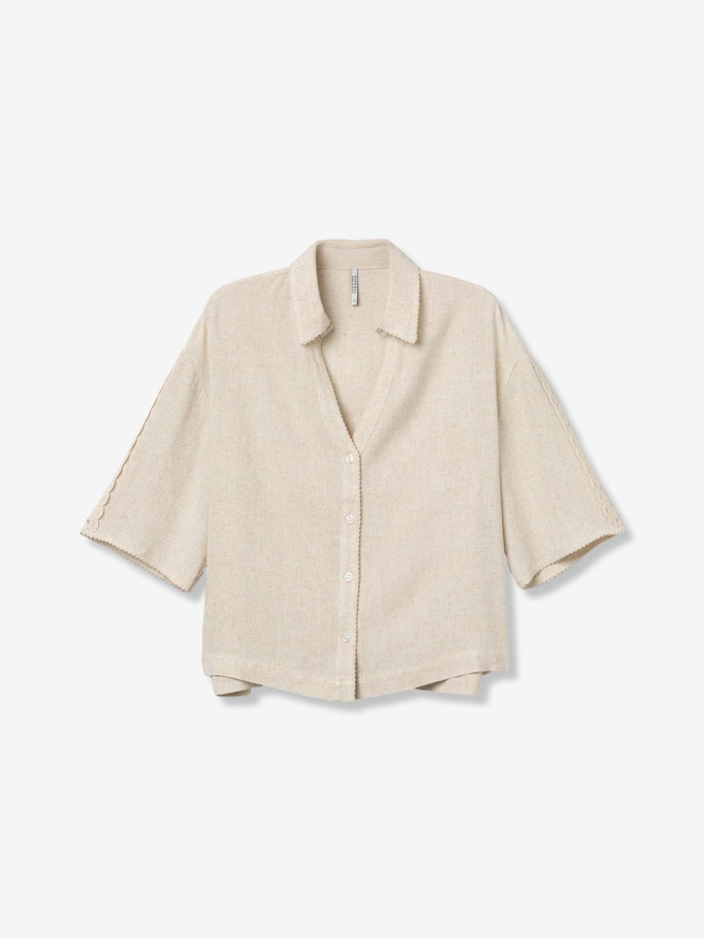 Camisa com Manga a Três-Quartos
