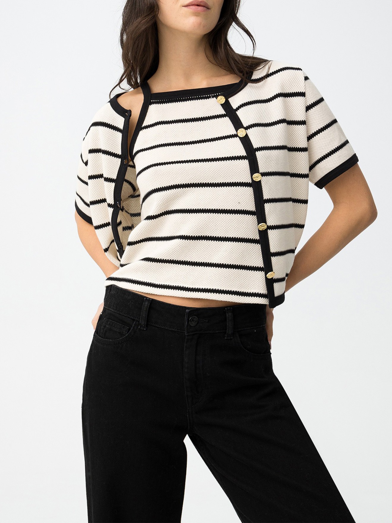 Conjunto de Malha às Riscas