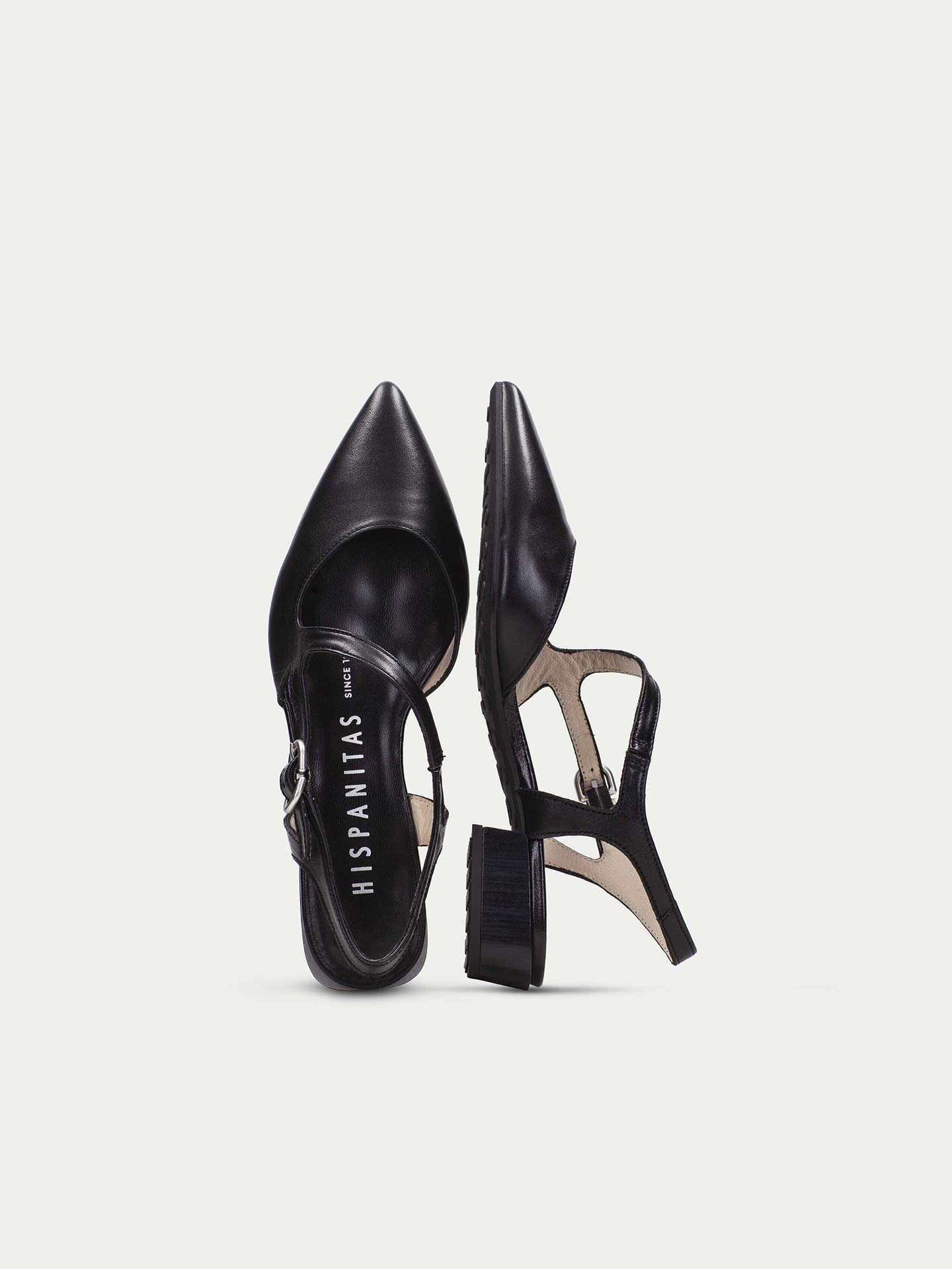 Sapatos Slingback em Pele