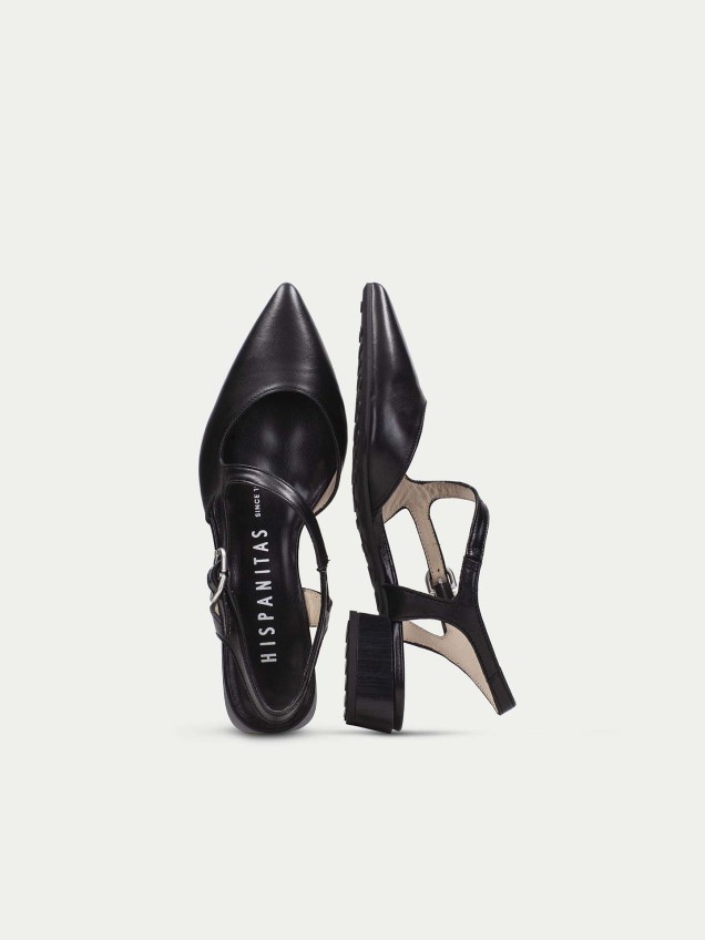 Sapatos Slingback em Pele