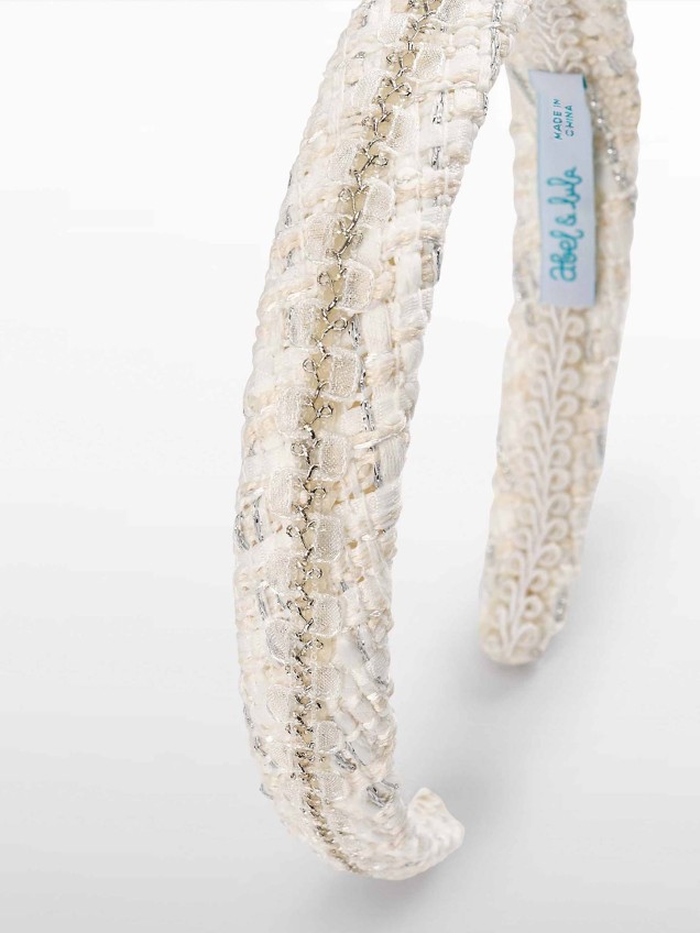 Bandolete em Tweed com Corrente Metálica