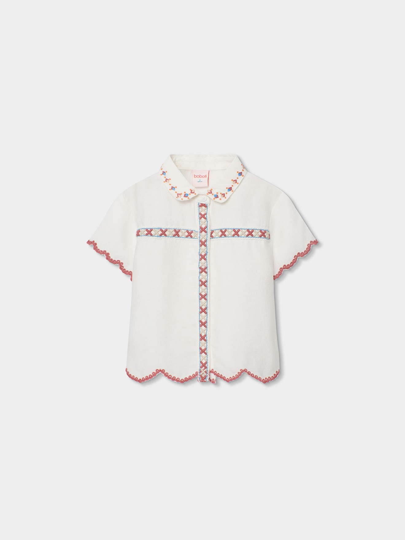 Camisa com Pormenores Bordados