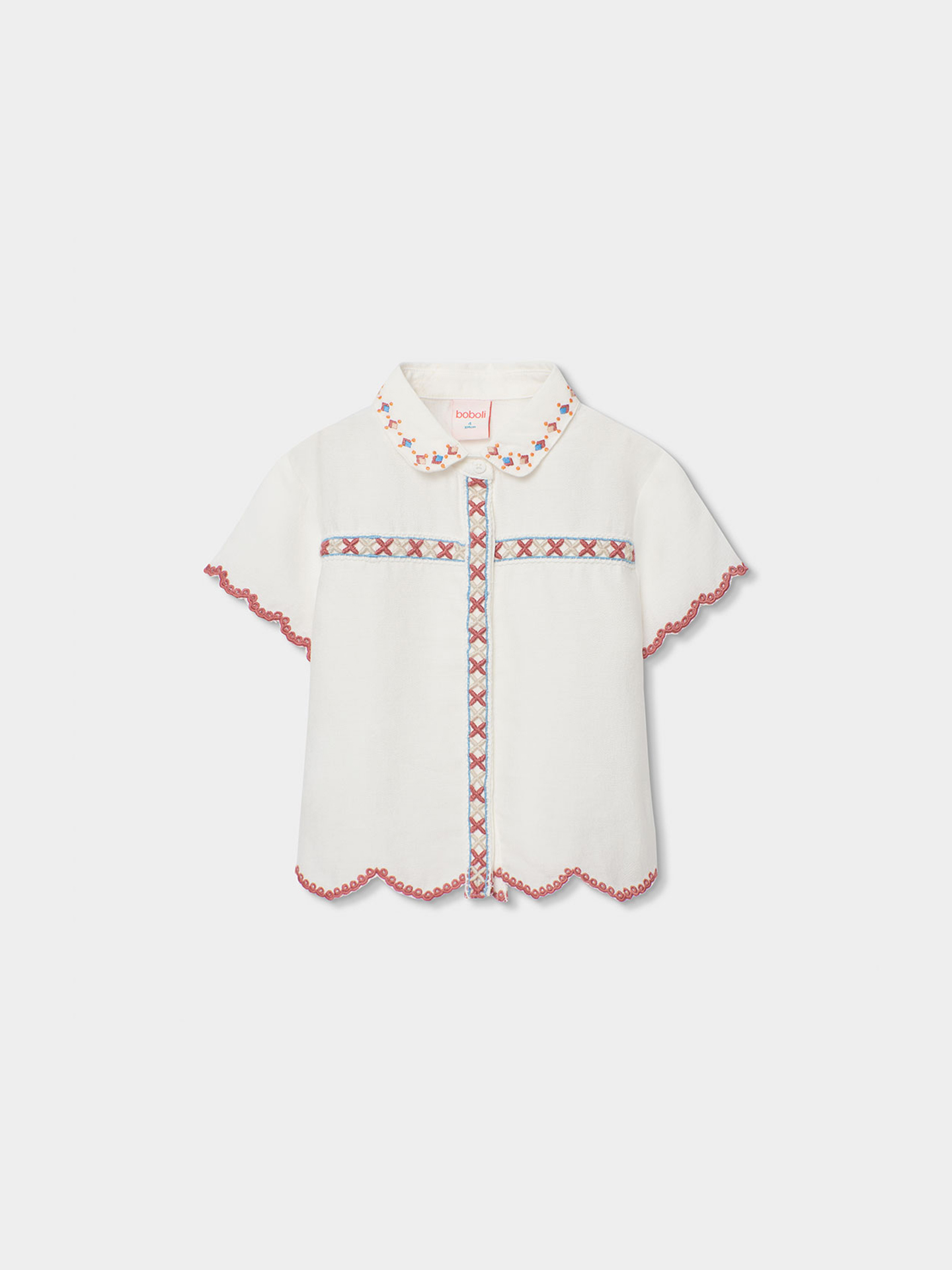 Camisa com Pormenores Bordados