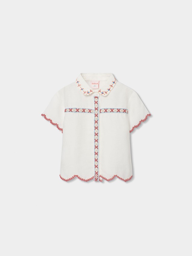 Camisa com Pormenores Bordados