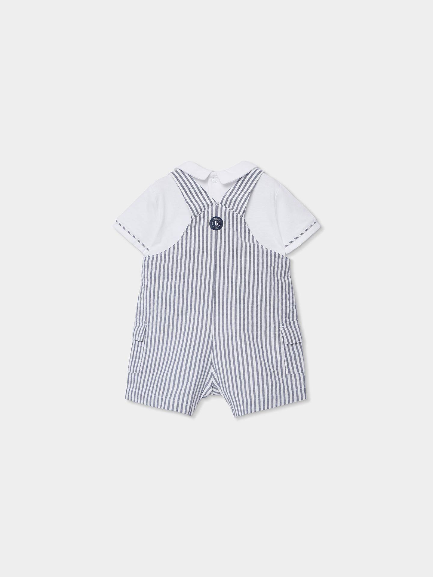 Conjunto de Jardineiras e Body