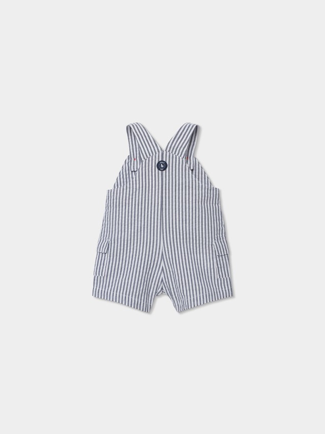 Conjunto de Jardineiras e Body