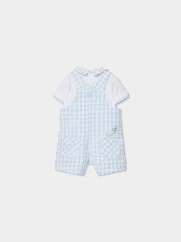 Conjunto de Jardineiras e Body