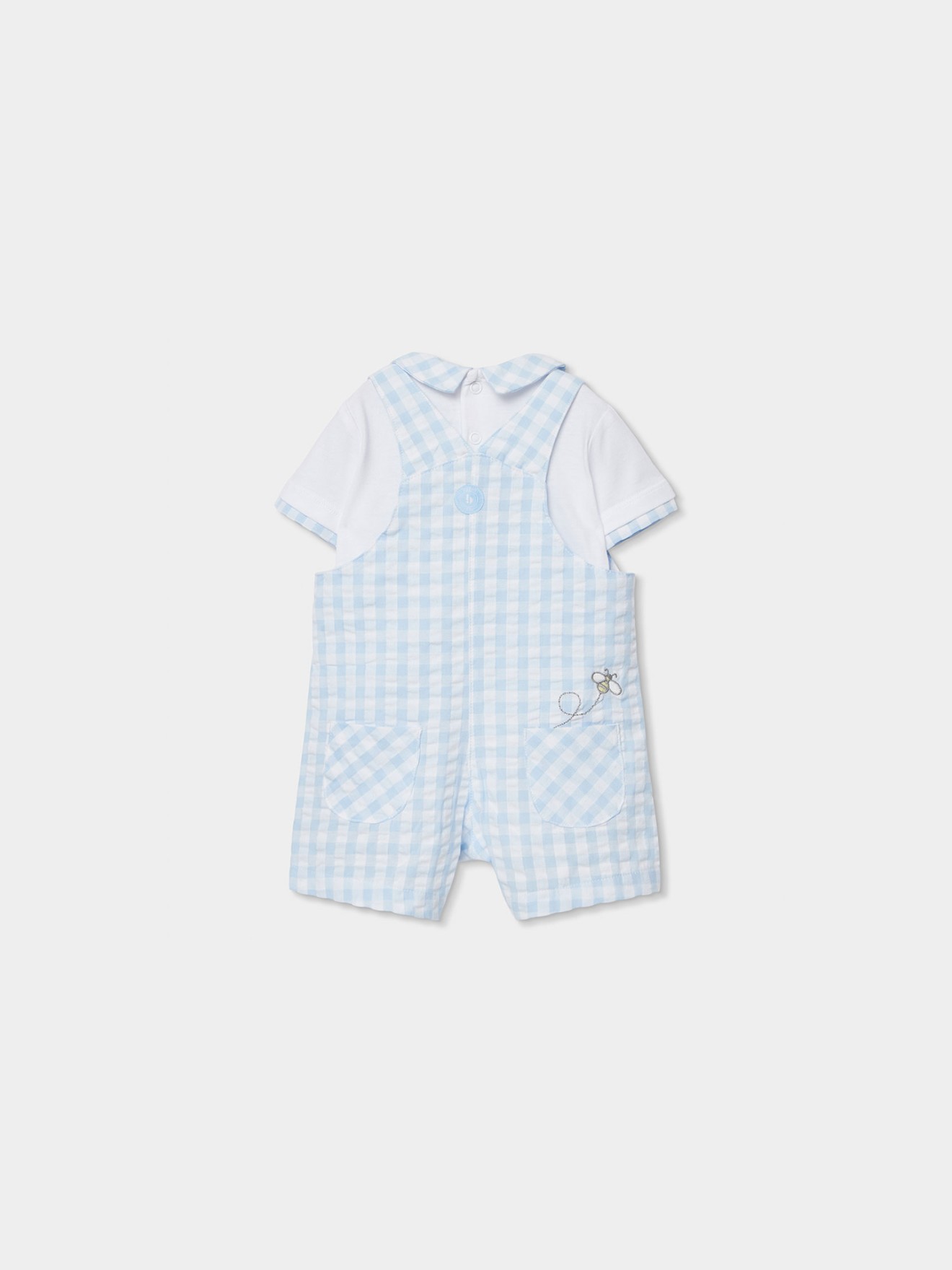 Conjunto de Jardineiras e Body