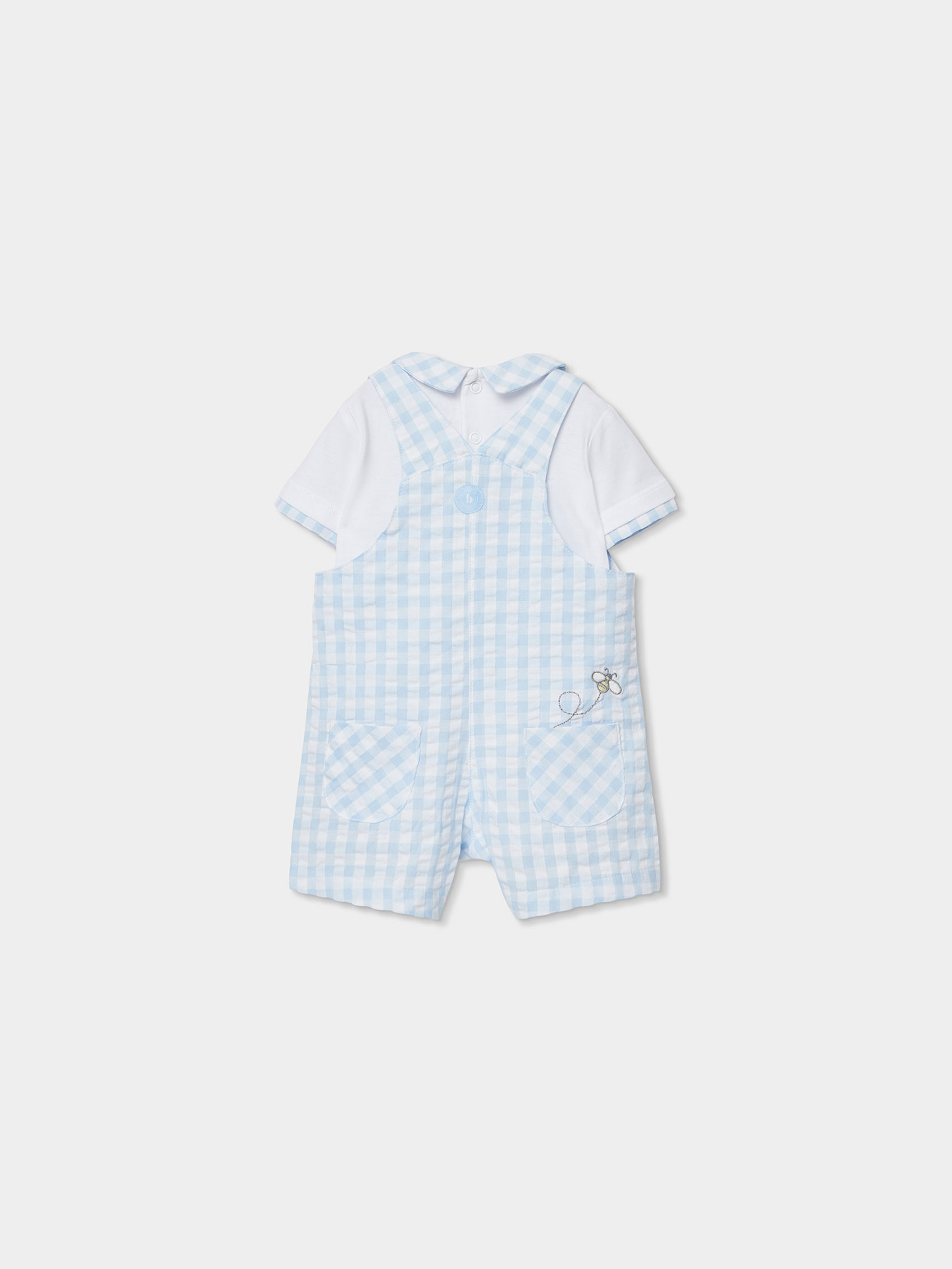 Conjunto de Jardineiras e Body