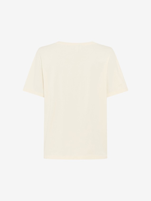 T-shirt com Detalhe Floral Caelen S