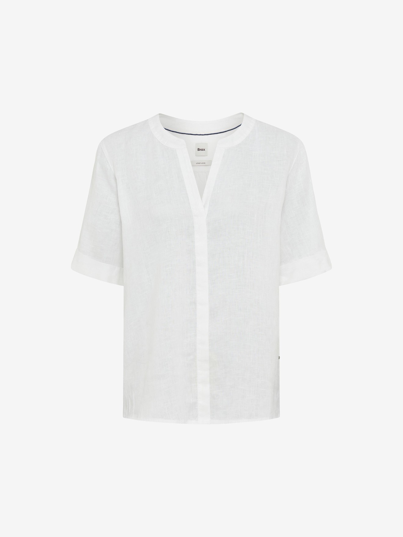 Blusa de Linho com Decote em V