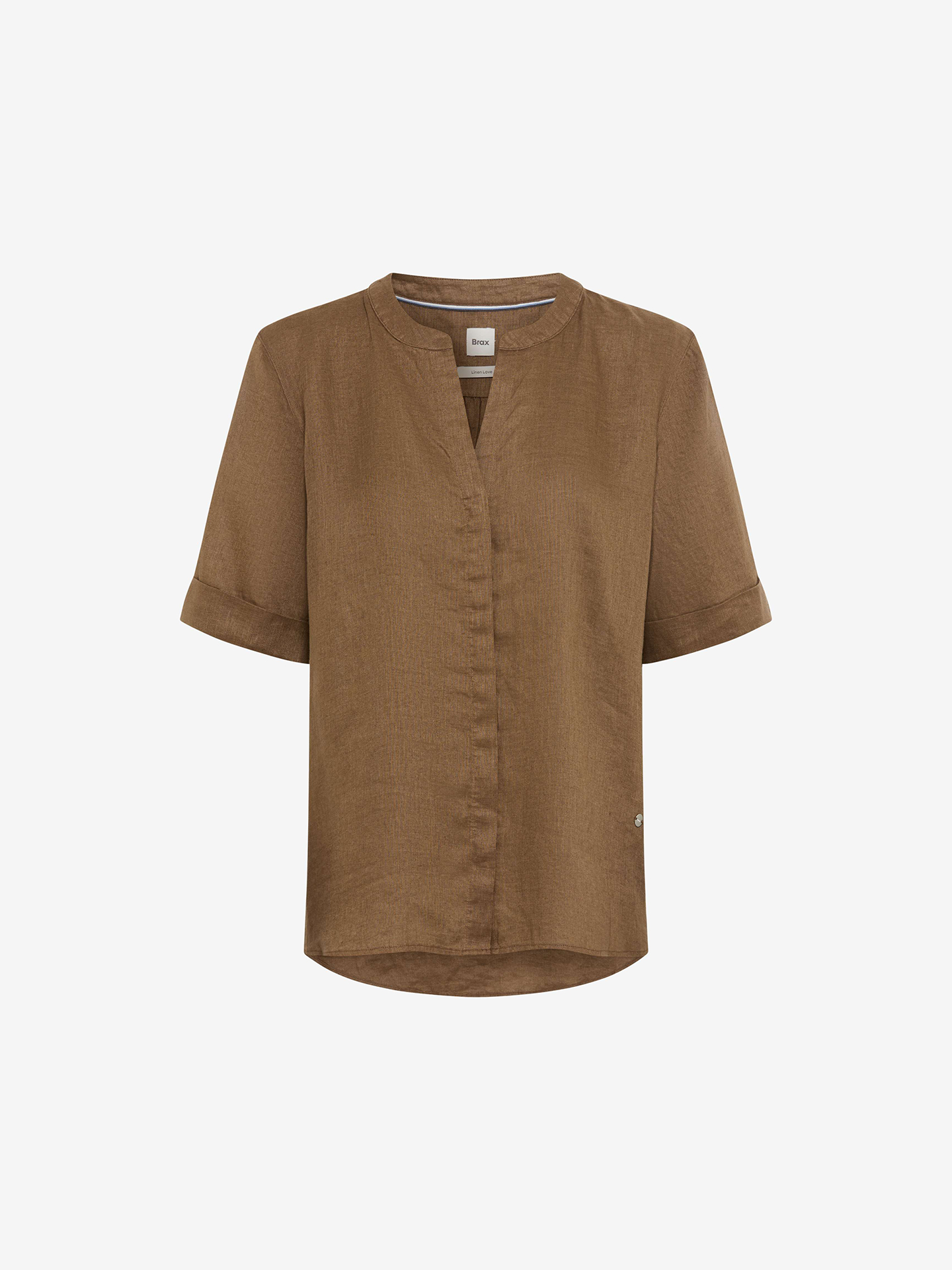 Blusa de Linho com Decote em V