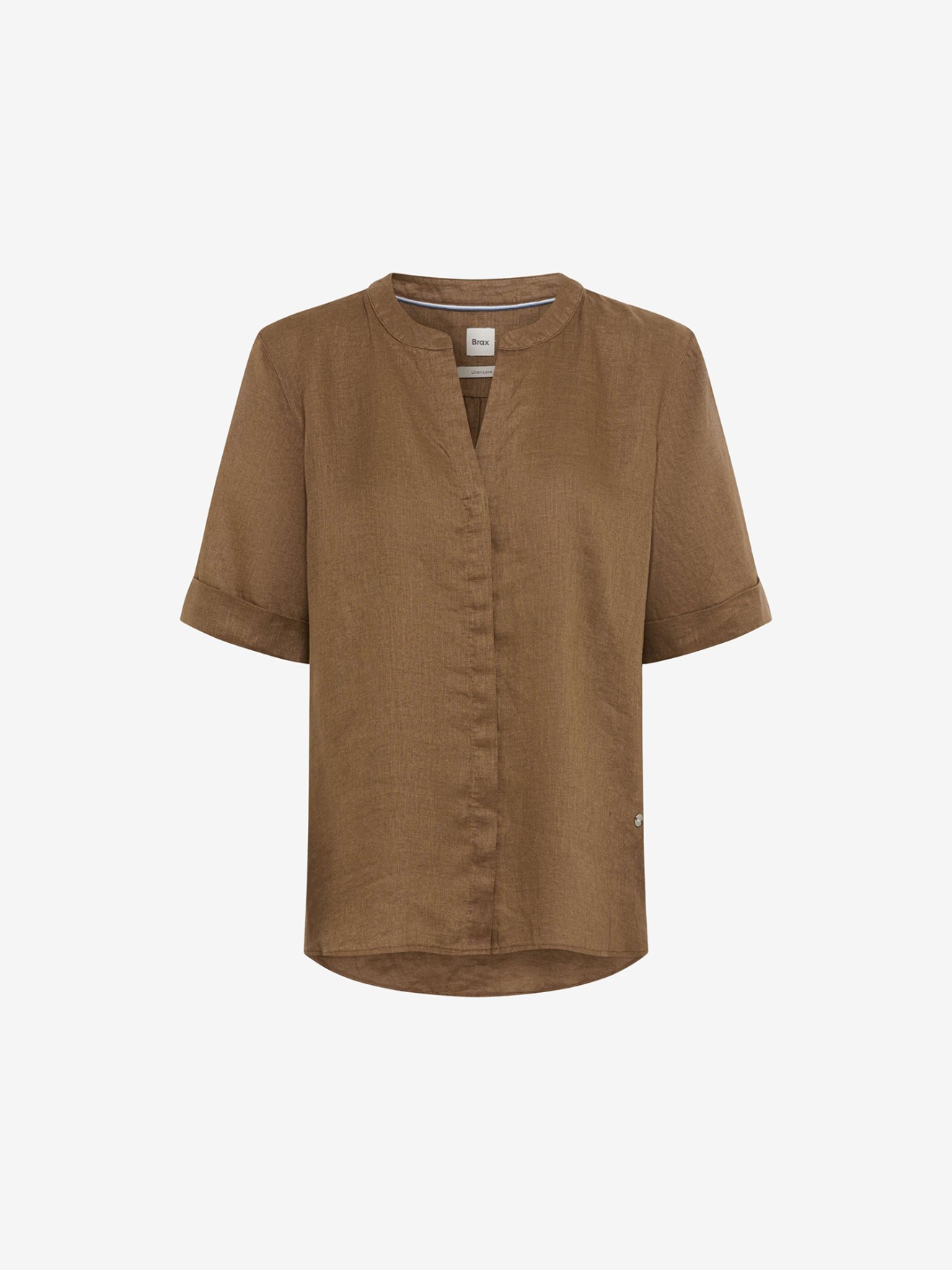 Blusa de Linho com Decote em V