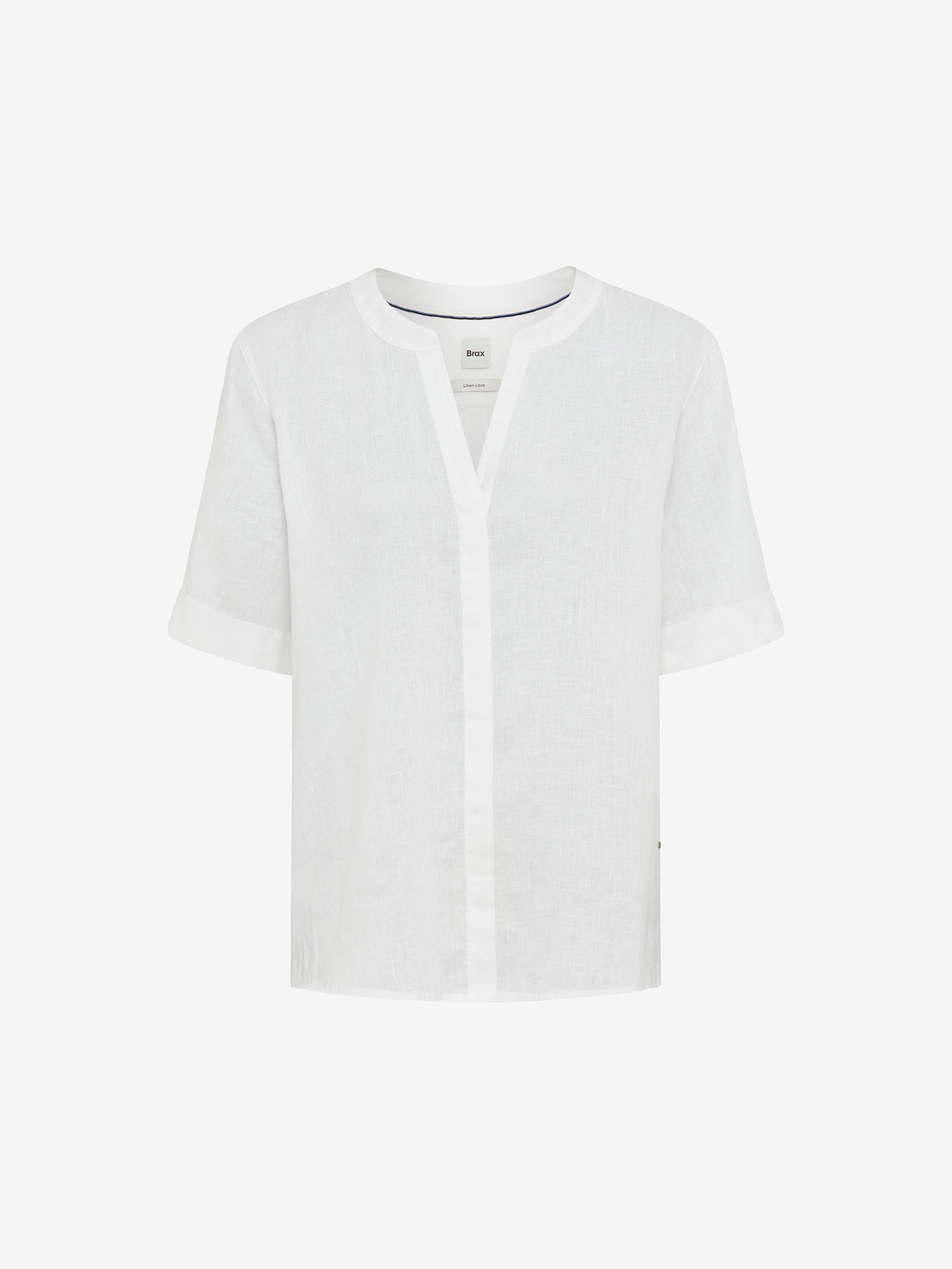 Blusa de Linho com Decote em V