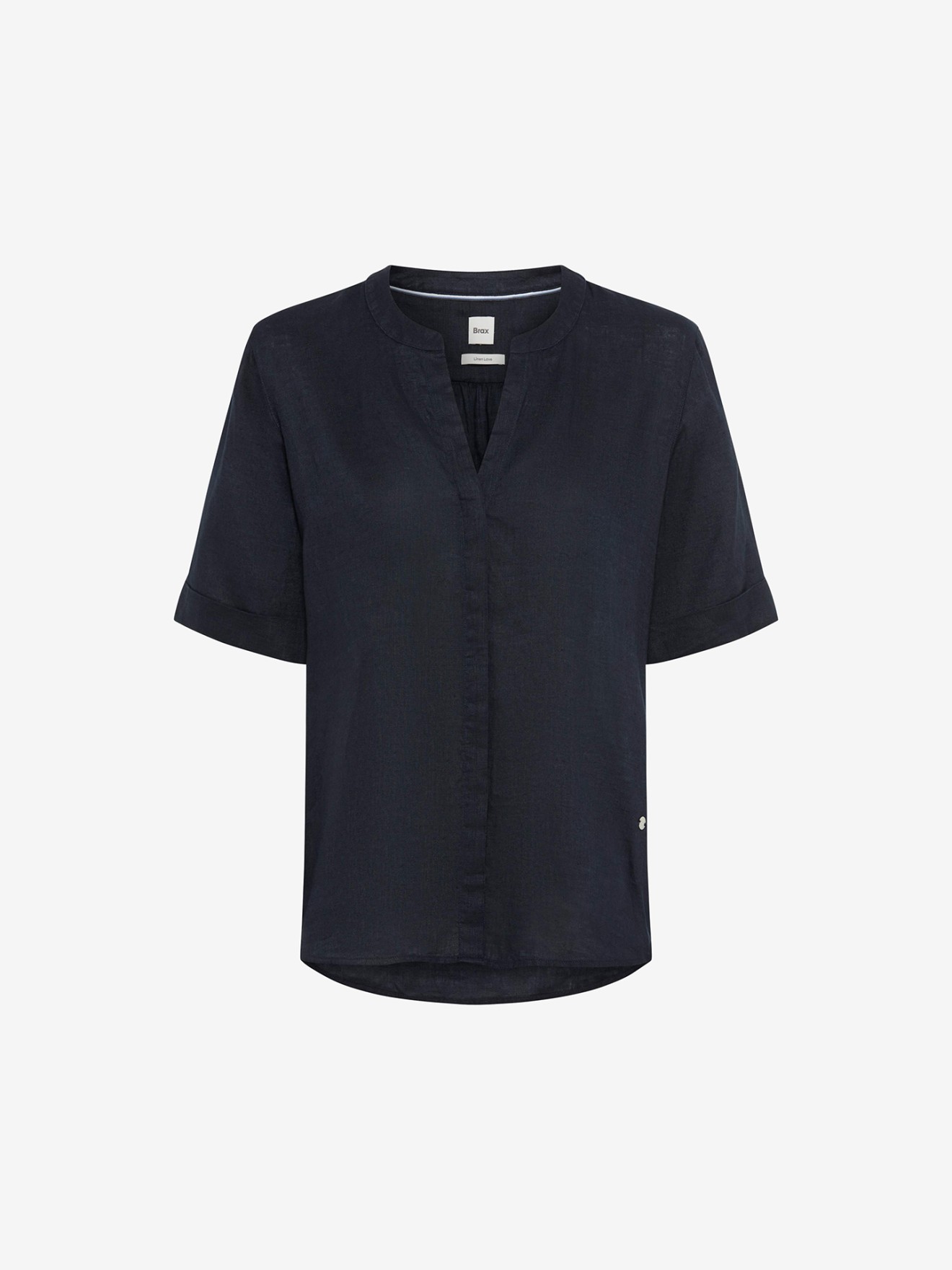 Blusa de Linho com Decote em V