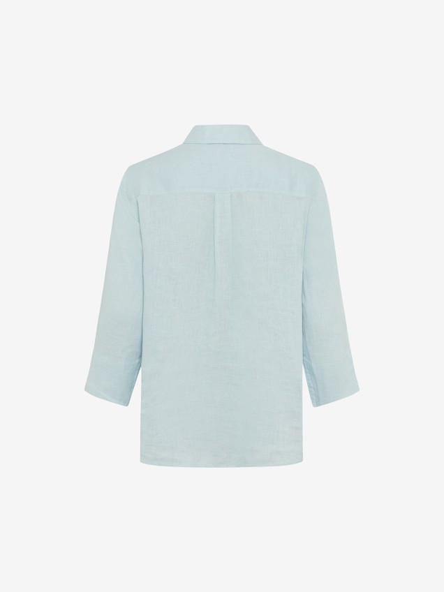 Blusa de Linho com Manga 3/4