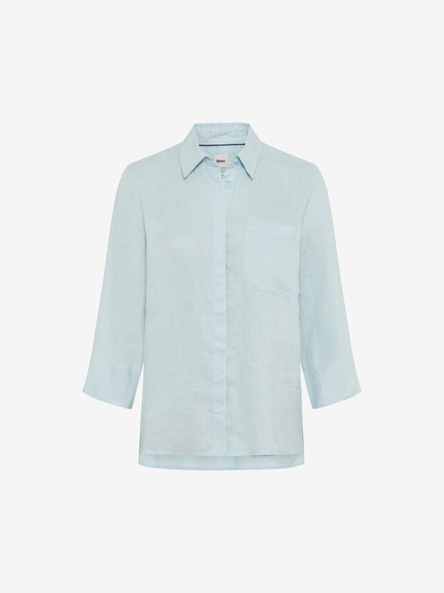 Blusa de Linho com Manga 3/4