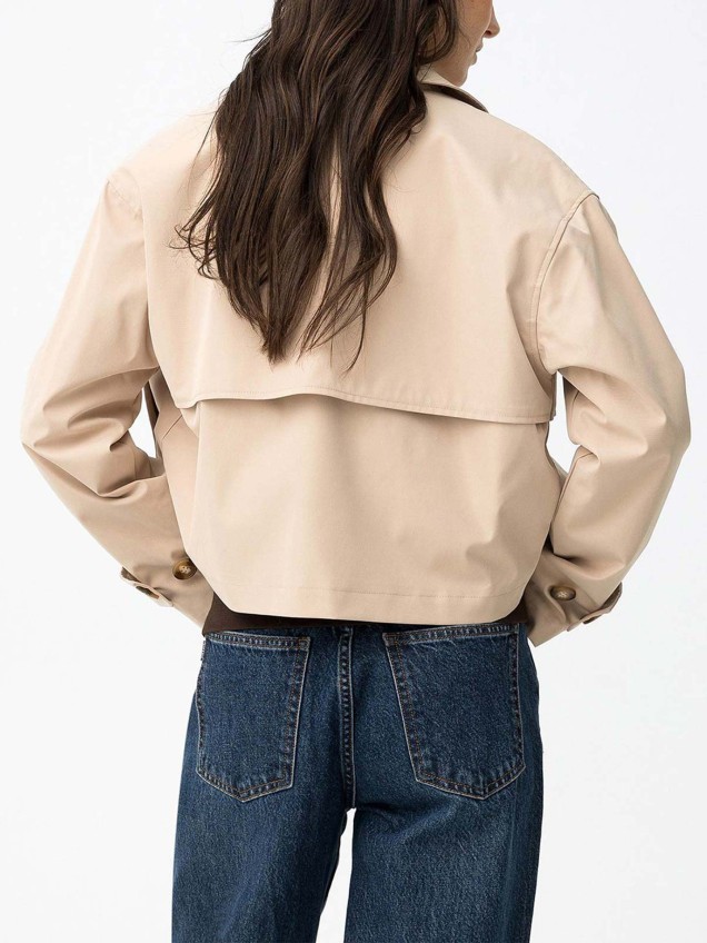 Blusão Tipo Trench Curto