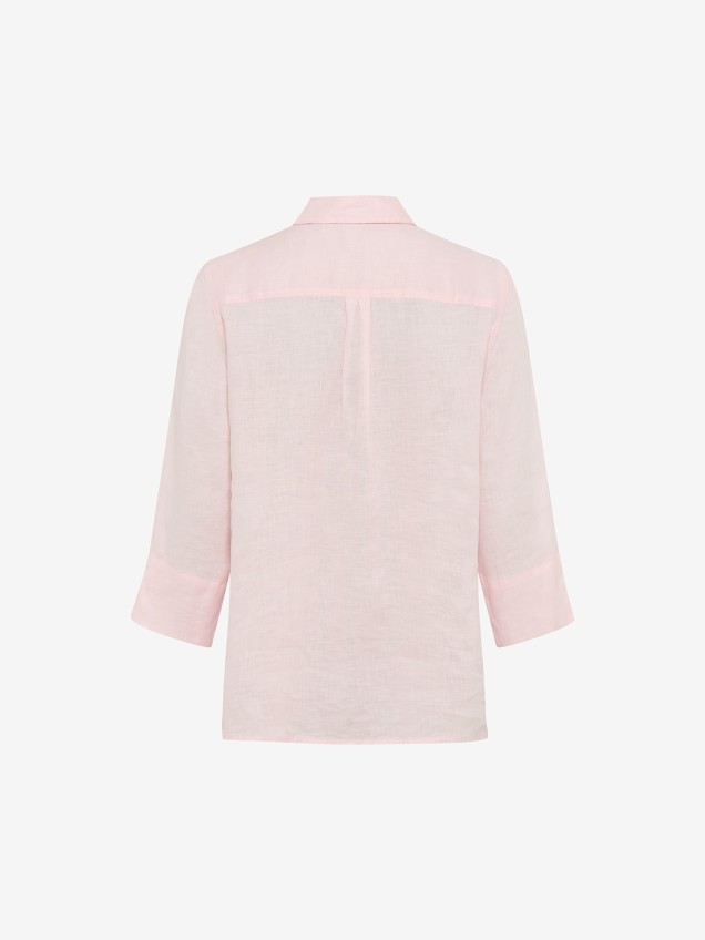 Blusa de Linho com Manga 3/4