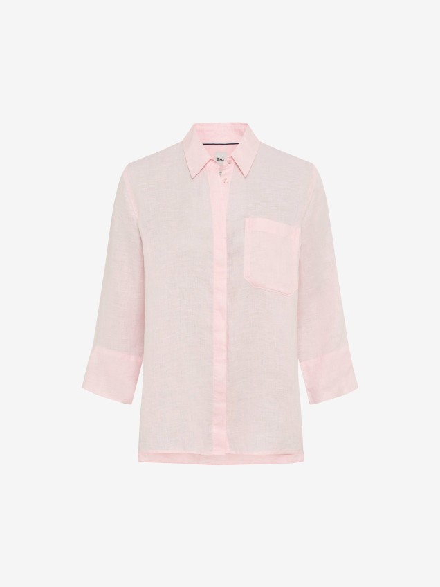 Blusa de Linho com Manga 3/4