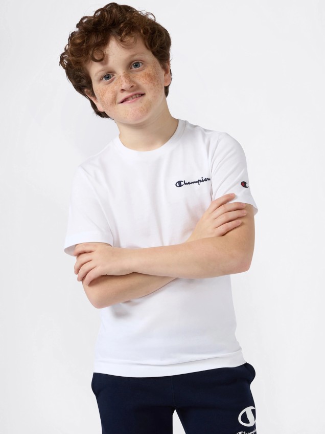 T-shirt com Log�tipo Bordado