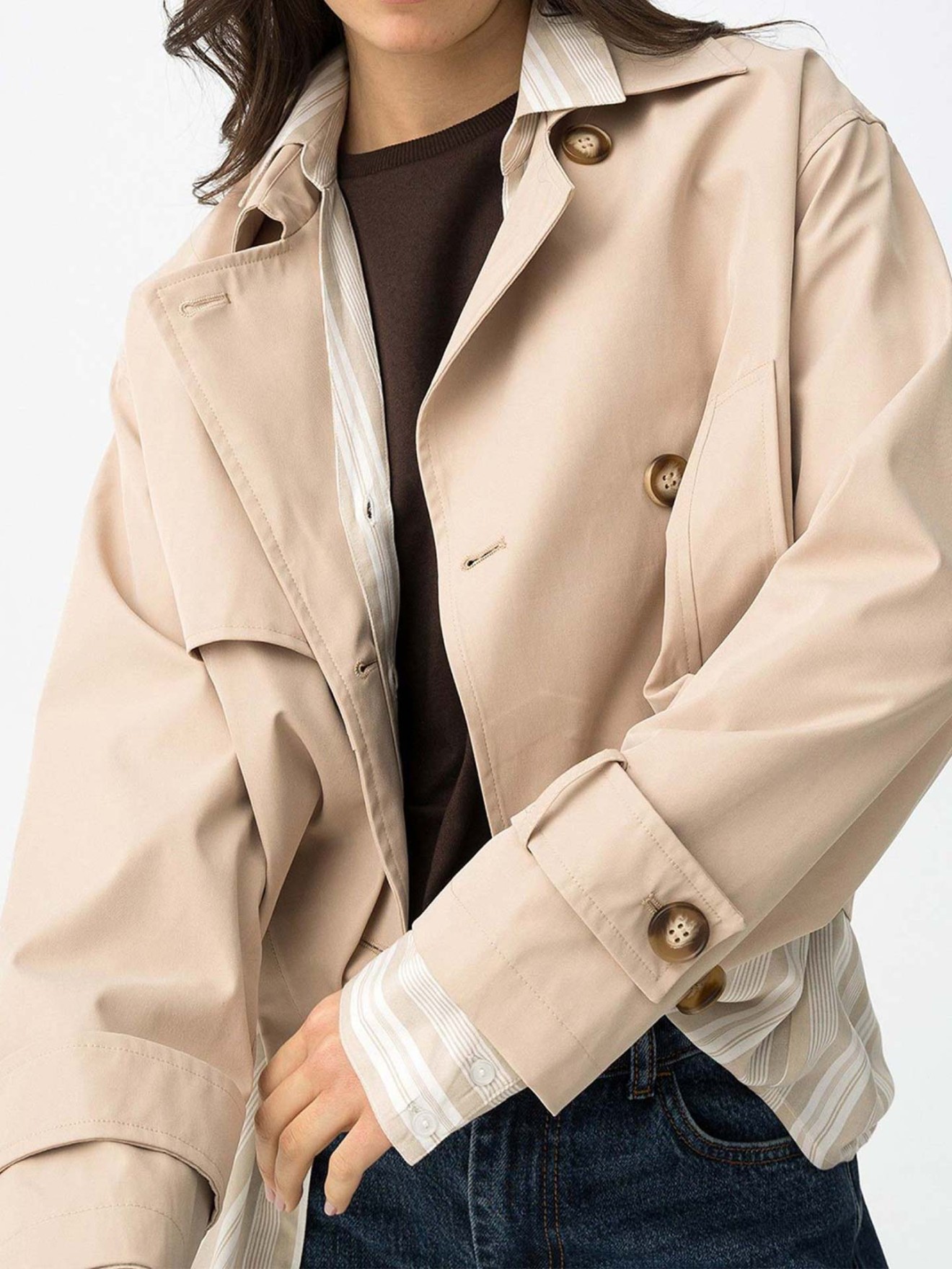 Blus�o Tipo Trench Curto