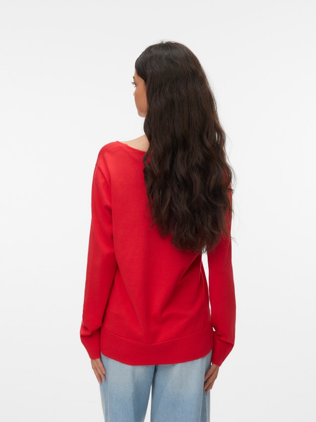 Camisola de Malha com Decote em V