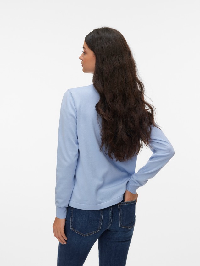 Camisola de Malha com Gola Redonda