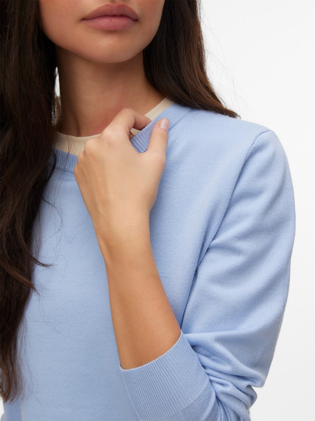 Camisola de Malha com Gola Redonda