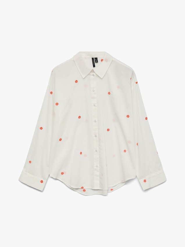 Camisa com Bordado Floral