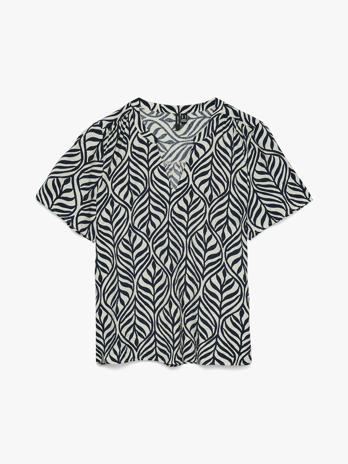 Blusa Estampada com Decote em V