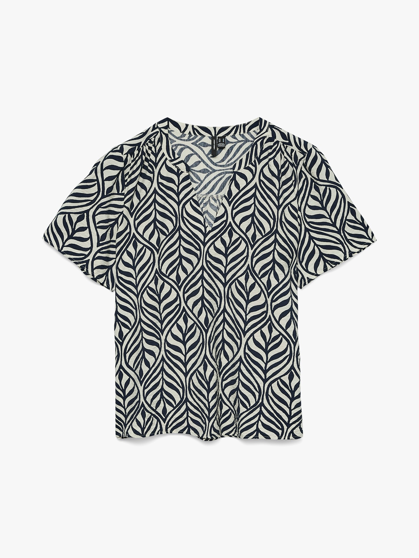 Blusa Estampada com Decote em V