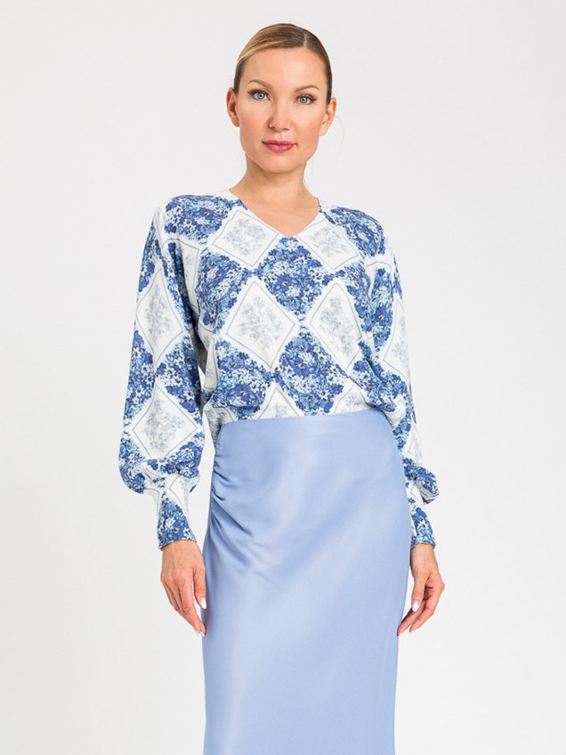 Camisola de Malha com Padr�o de Losangos