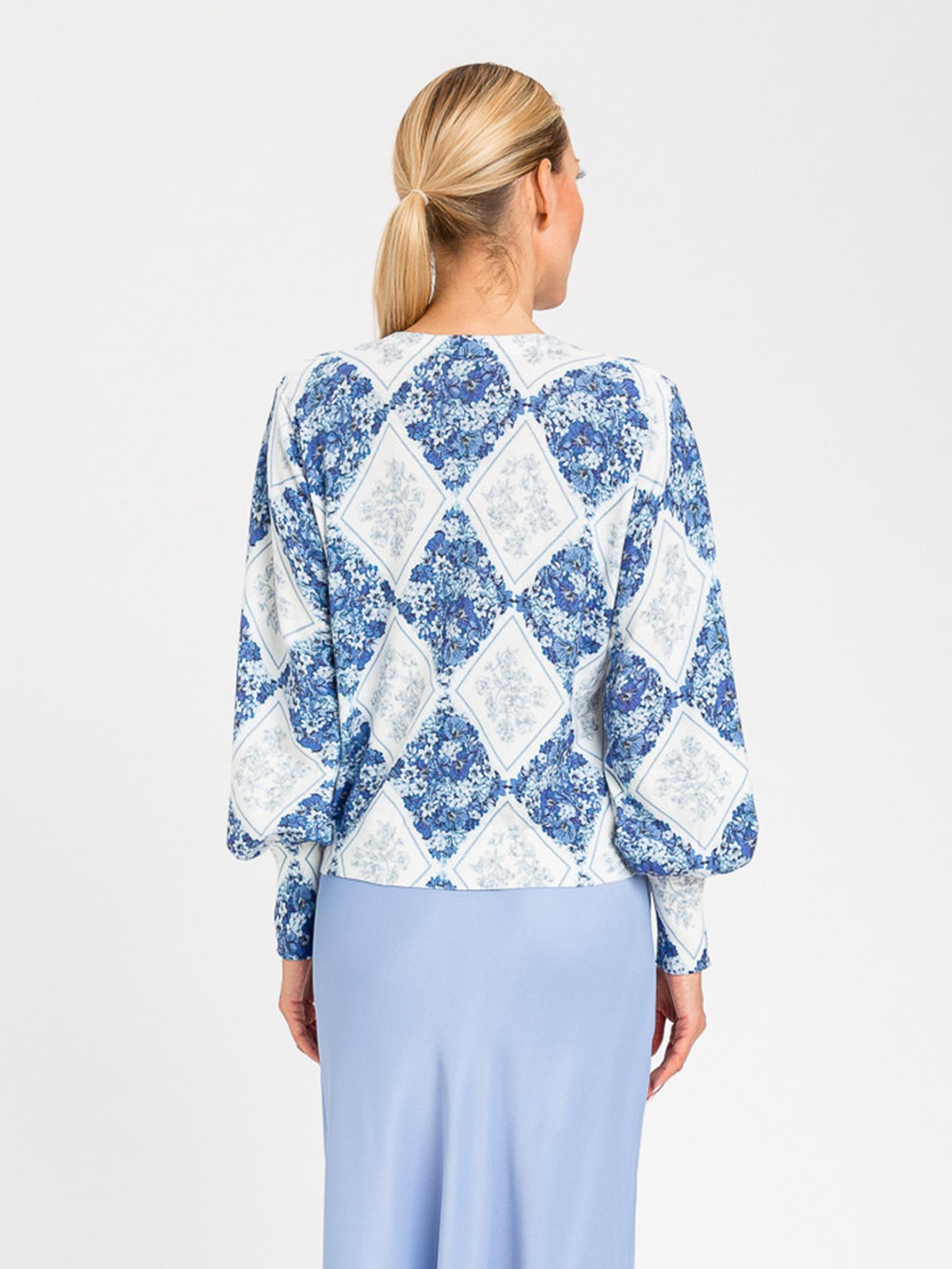 Camisola de Malha com Padr�o de Losangos