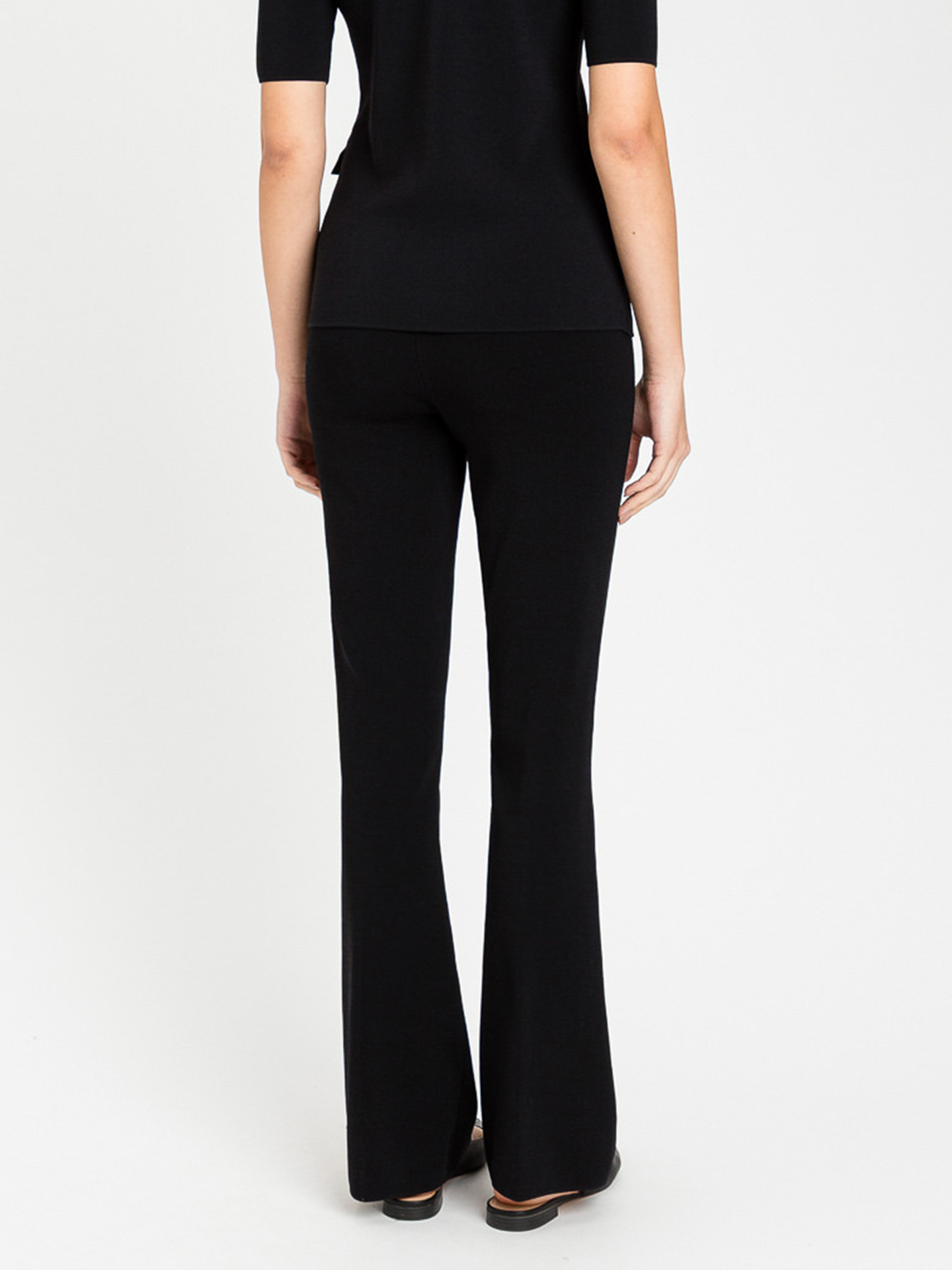 Calças de Malha à Boca de Sino