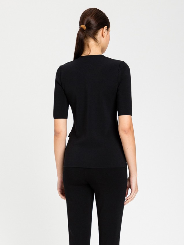 Casaco de Malha com Gola Mandarim