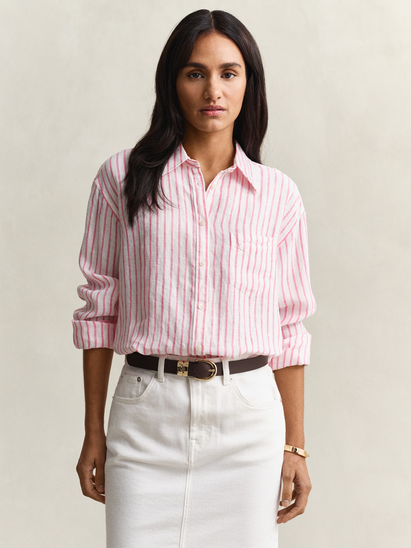 Camisa de Linho às Riscas