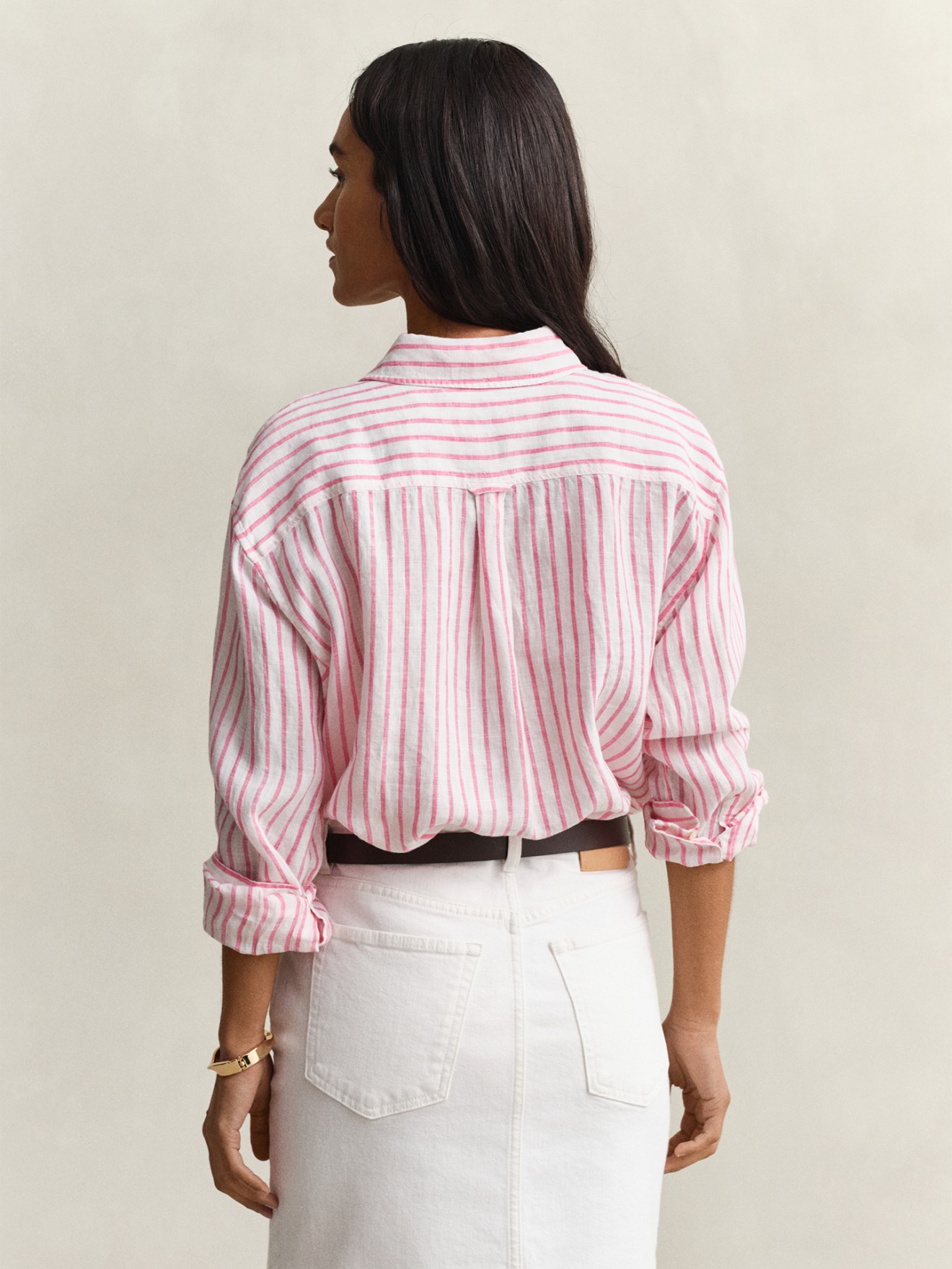 Camisa de Linho �s Riscas