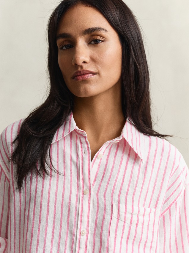 Camisa de Linho às Riscas