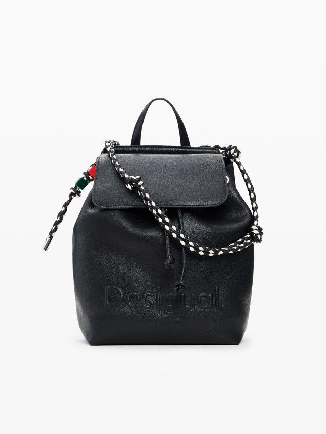 Mochila Mala com Detalhes Entrançados
